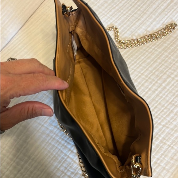 A New Day Black and Gold Crossbody Bag with Chain Strap - Picture 3 of 5
